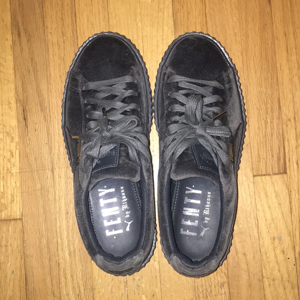 Grey suede fenty puma creepers